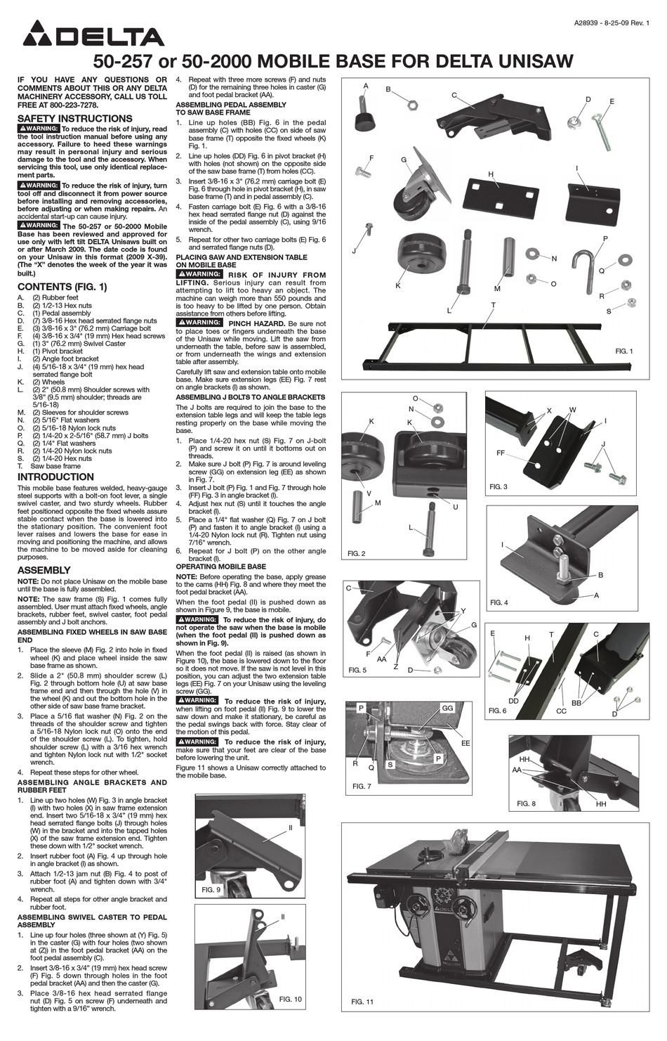 DELTA 50-2000 SAFETY INSTRUCTIONS Pdf Download | ManualsLib