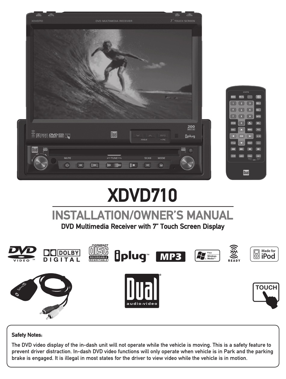 DUAL XDVD710 INSTALLATION & OWNER'S MANUAL Pdf Download | ManualsLib