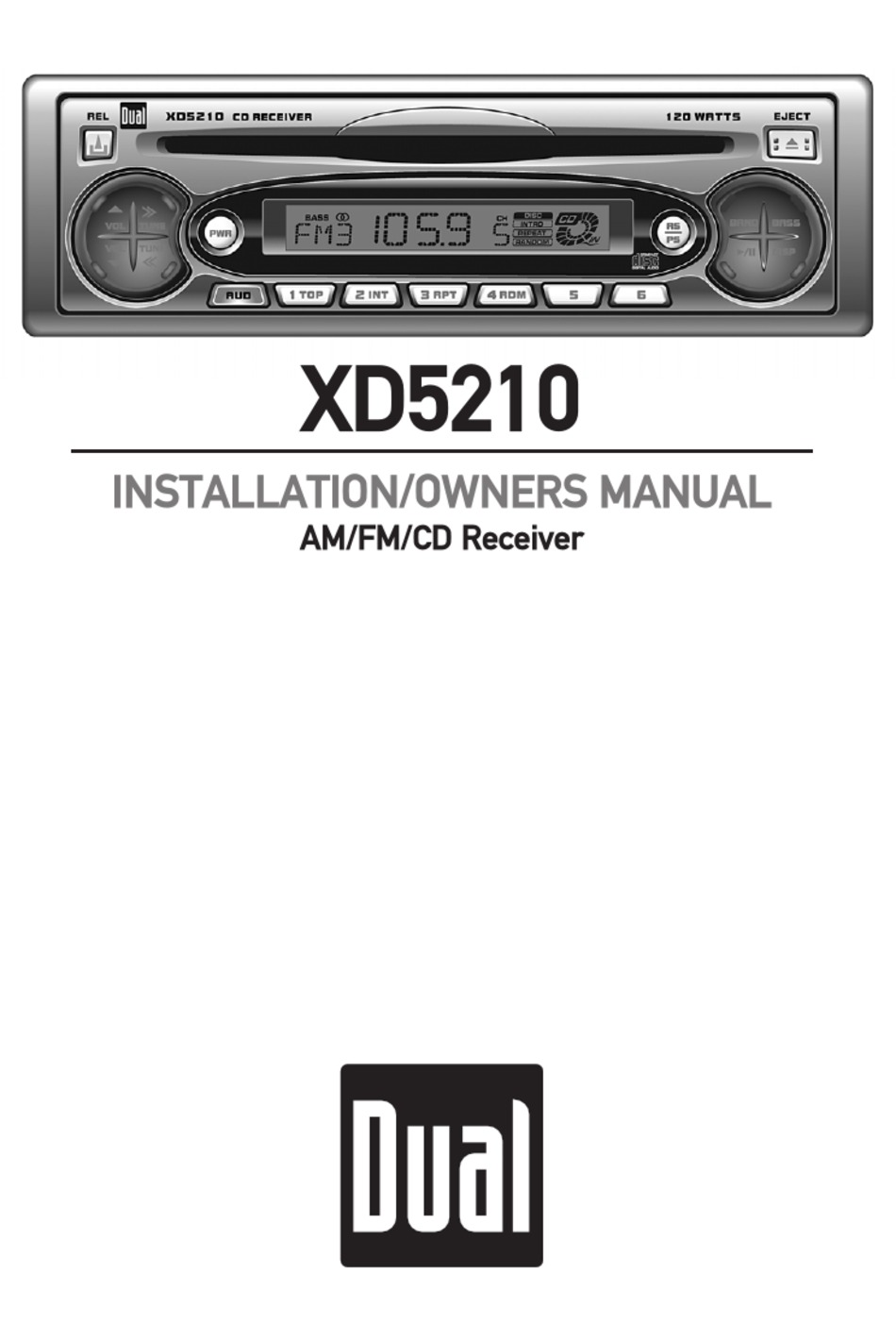 DUAL XD5210 INSTALLATION & OWNER'S MANUAL Pdf Download | ManualsLib