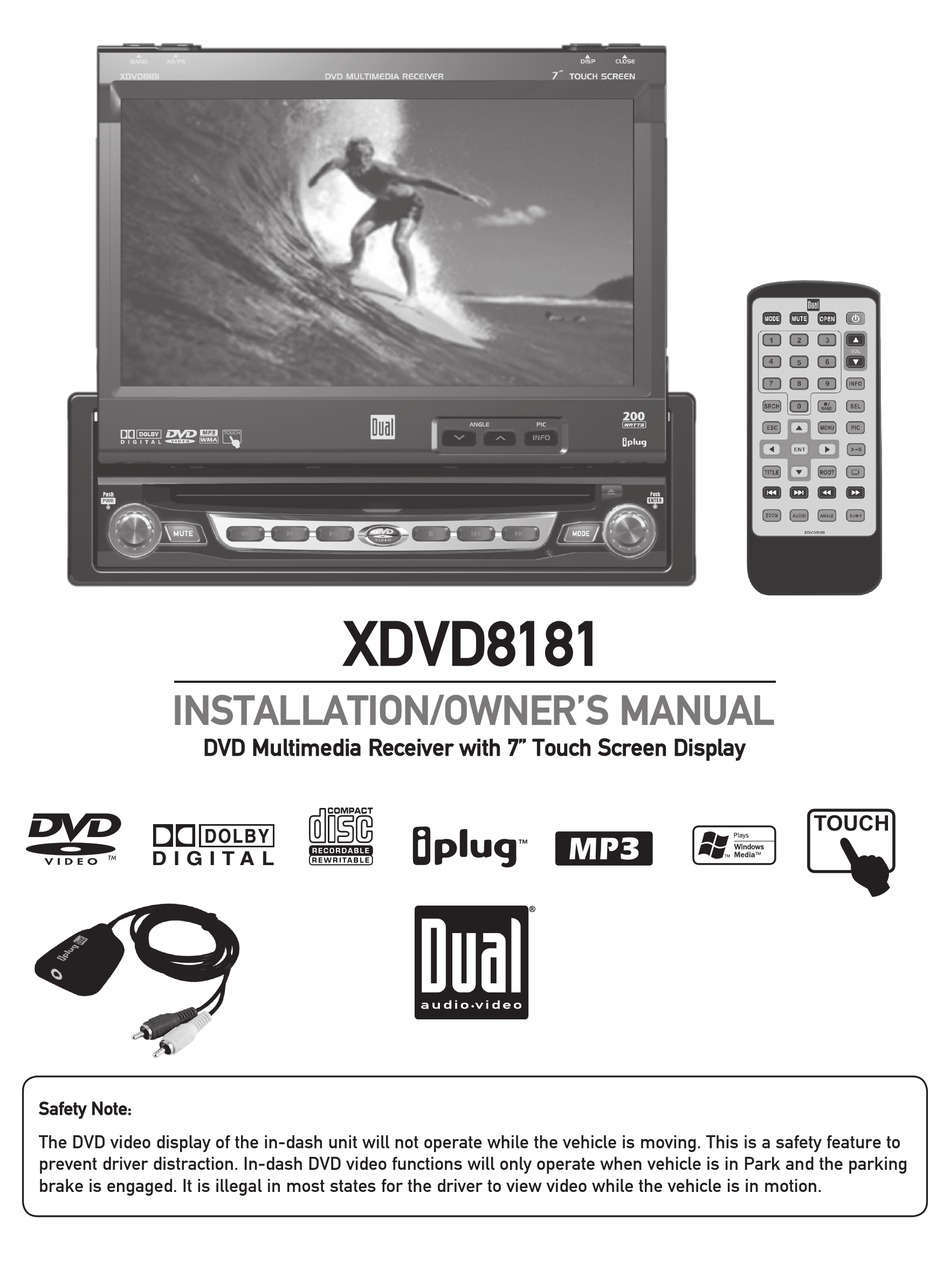 DUAL XDVD8181 INSTALLATION & OWNER'S MANUAL Pdf Download | ManualsLib