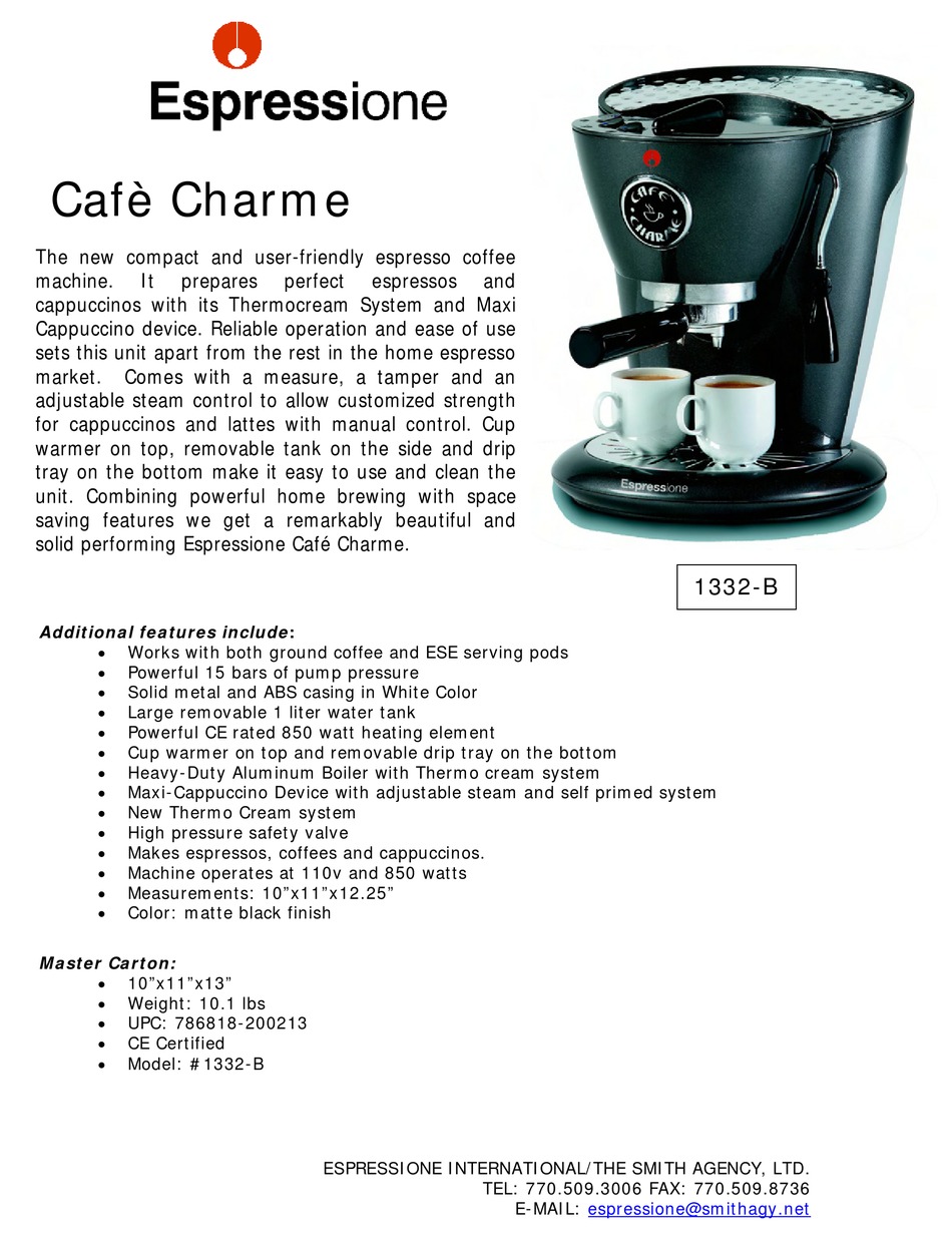 espressione cafe retro manual