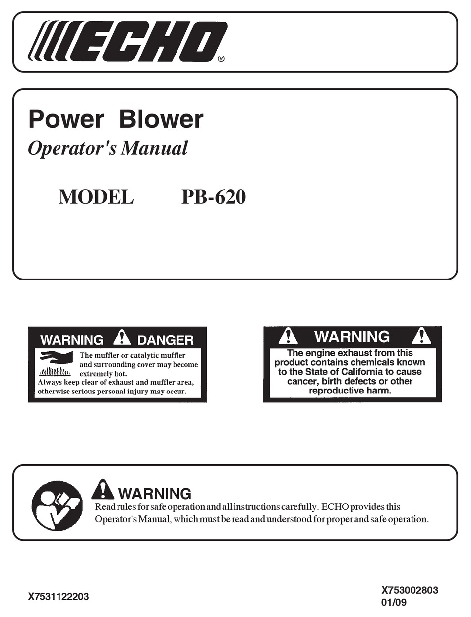 Echo Pb 620 Operator S Manual Pdf Download Manualslib Echo Pb 620 Operator S Manual Pdf Download Manualslib