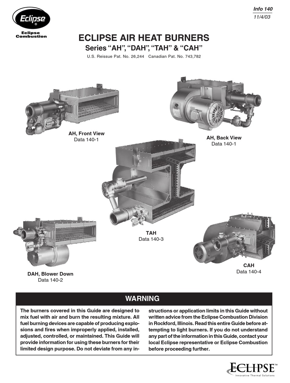 ECLIPSE COMBUSTION AH INSTALLATION MANUAL Pdf Download ManualsLib