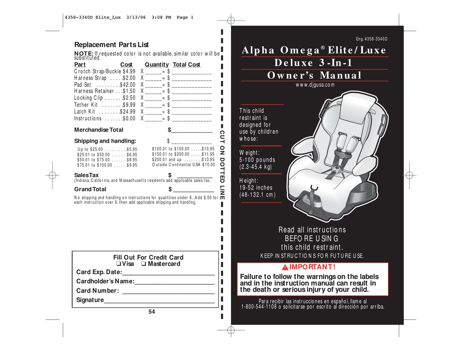 Safety 1st 3 In 1 Owner S Manual Pdf, Alpha Omega Elite Car Seat Manual