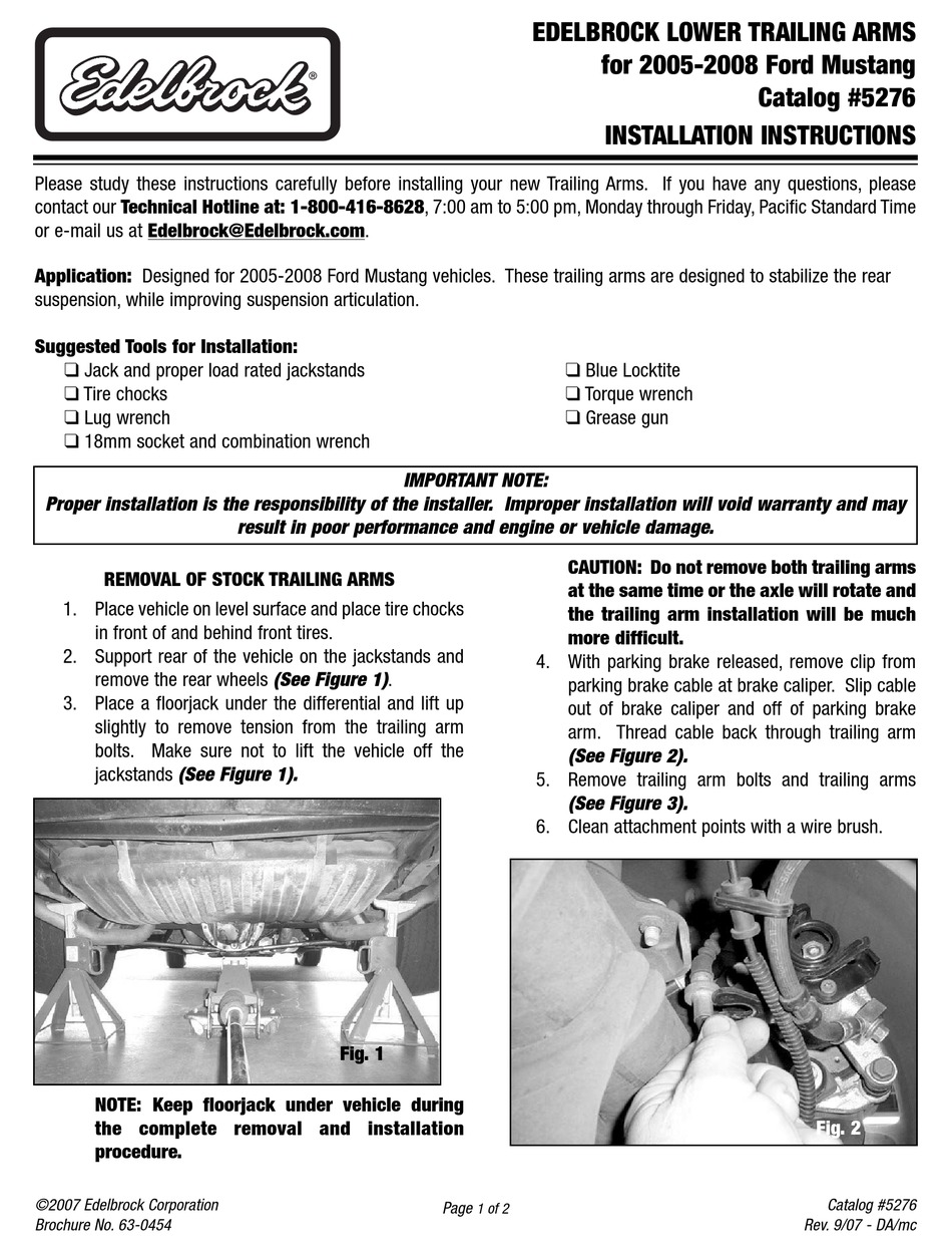 EDELBROCK 5276 INSTALLATION INSTRUCTIONS Pdf Download ManualsLib