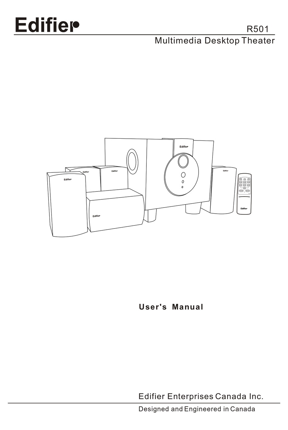 EDIFIER R501 USER MANUAL Pdf Download | ManualsLib