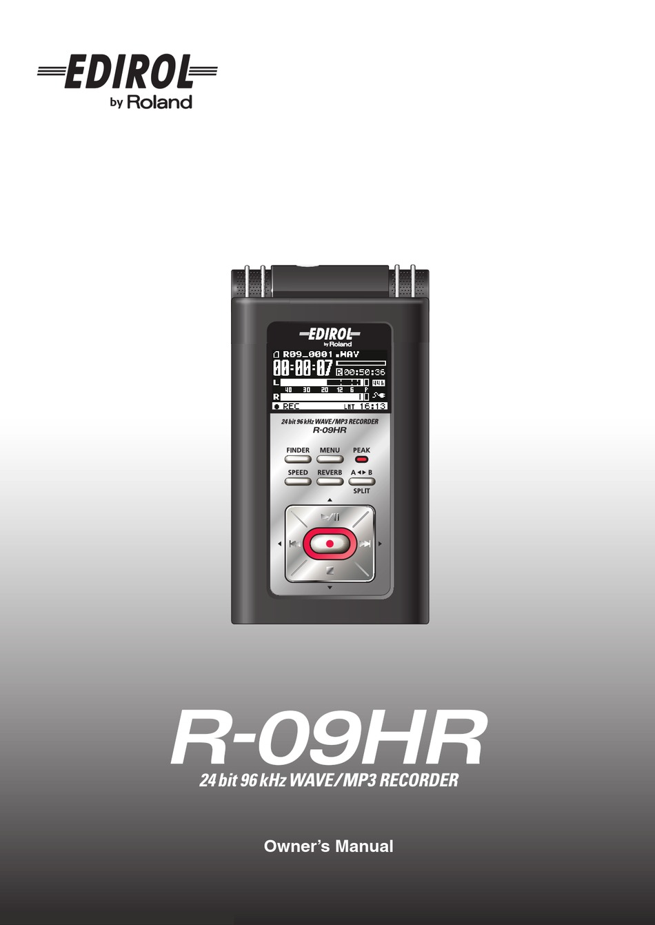 EDIROL R09HR OWNER'S MANUAL Pdf Download ManualsLib