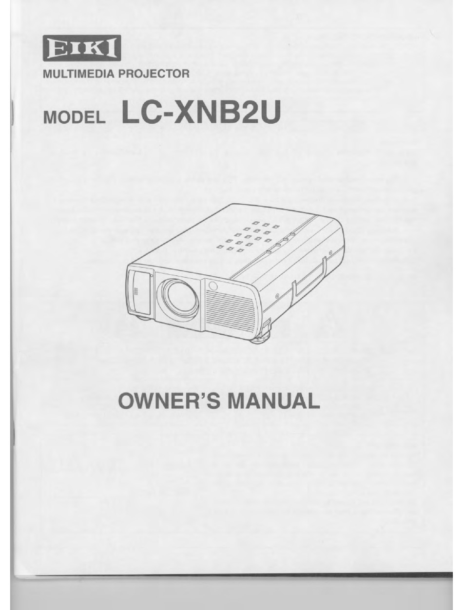 Eiki Lc Xnb2u Owners Manual Pdf Download Manualslib