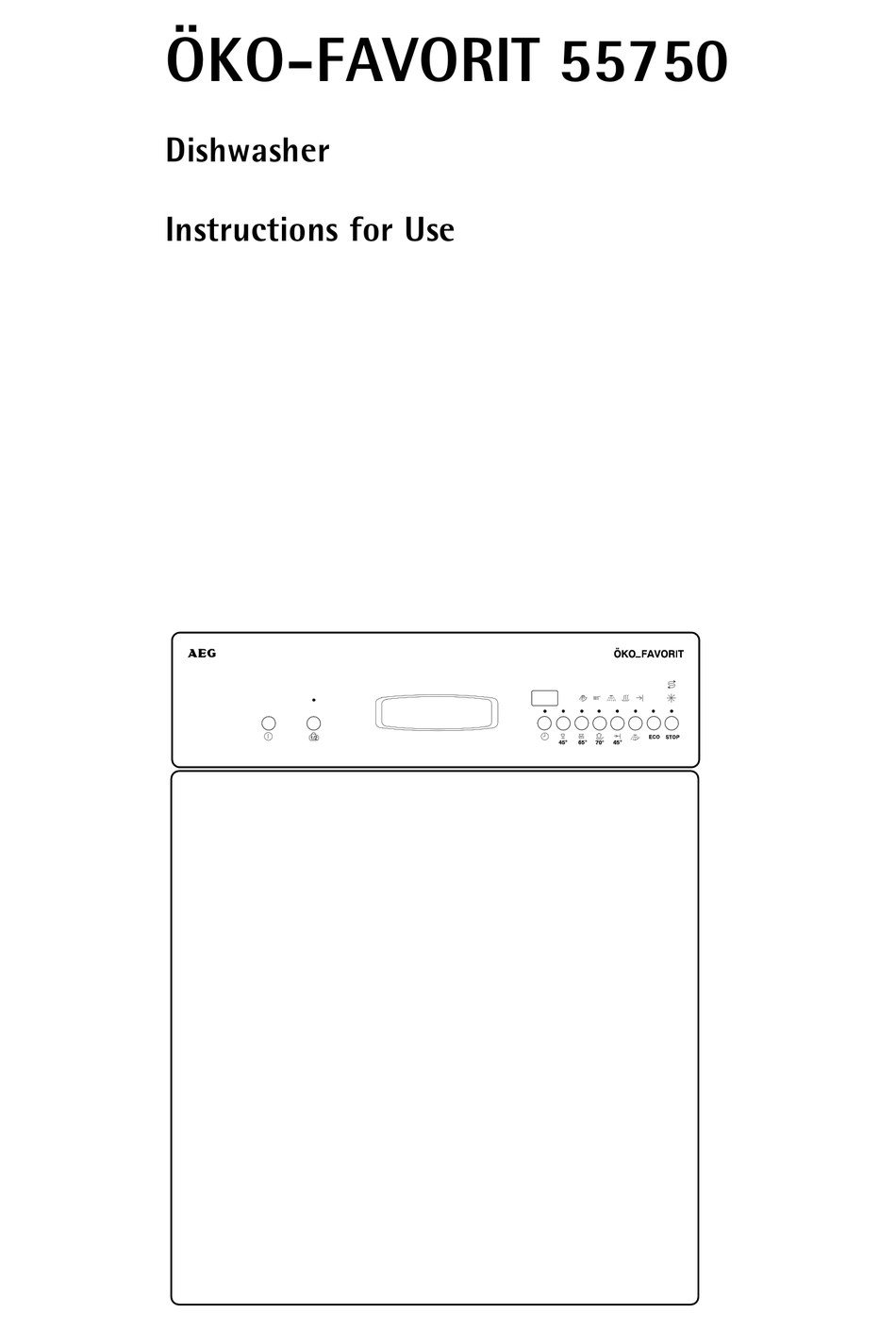 AEG 55750 INSTRUCTIONS FOR USE MANUAL Pdf Download ManualsLib
