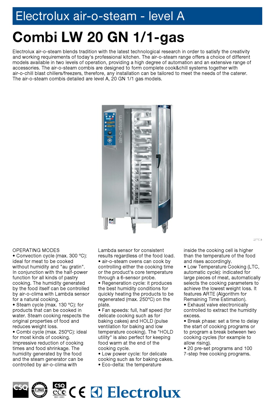 ELECTROLUX AIROSTEAM 267504 BROCHURE & SPECS Pdf Download ManualsLib