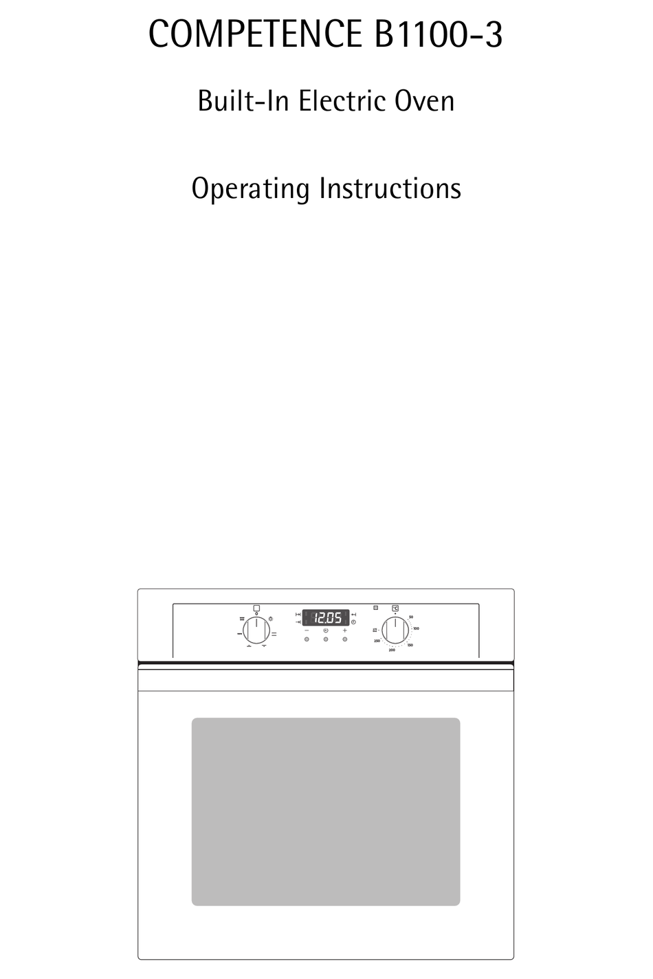 AEG COMPETENCE B1100-3 OPERATING INSTRUCTIONS MANUAL Pdf Download ...