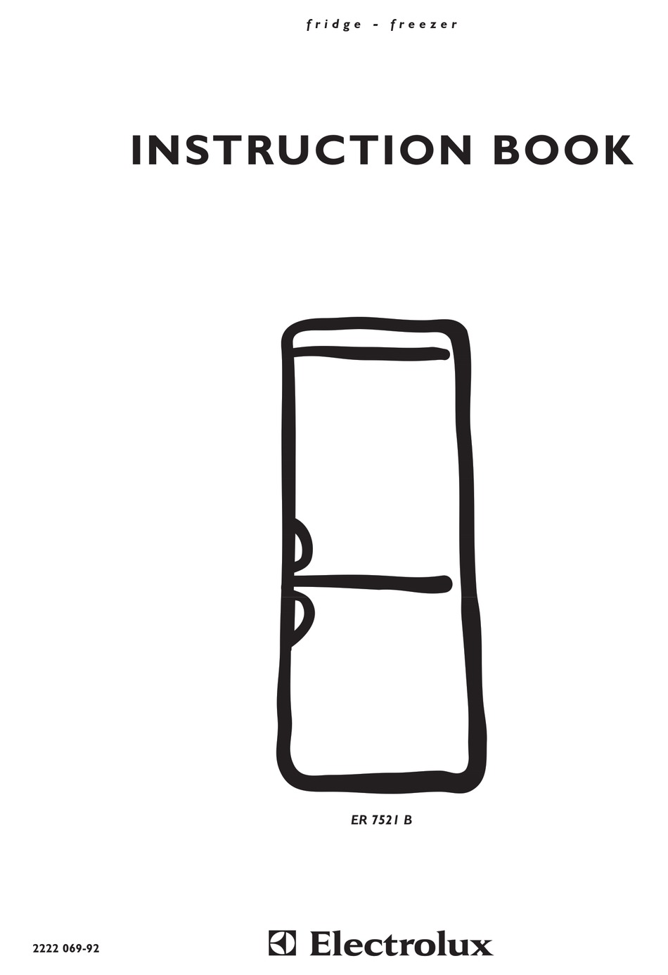 ELECTROLUX ER 7521 B INSTRUCTION BOOK Pdf Download | ManualsLib