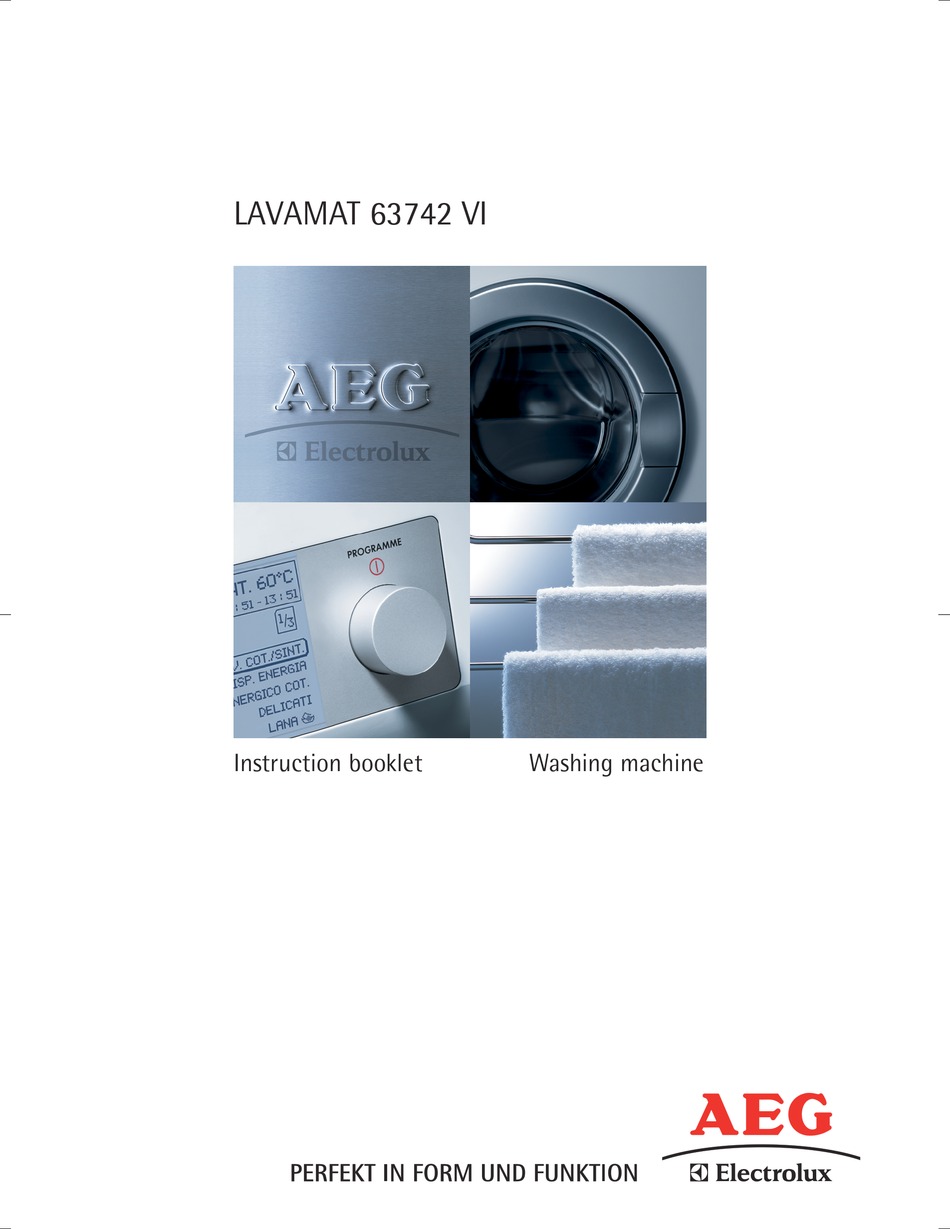 Aeg Lavamat 63742 Vi Instruction Booklet Pdf Download Manualslib