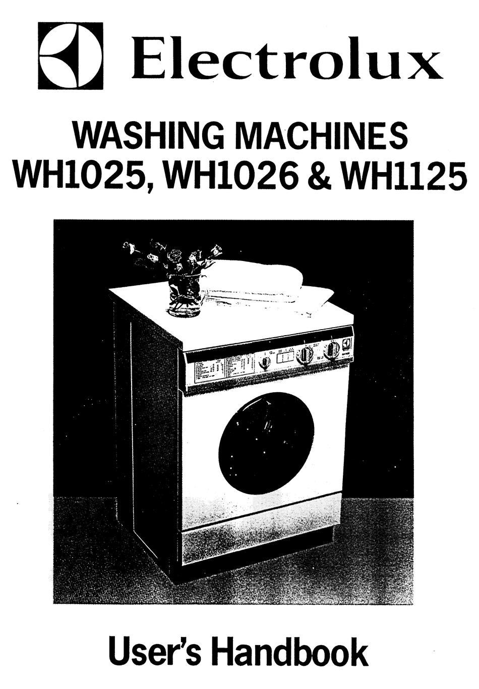 ELECTROLUX WH1026 USER HANDBOOK MANUAL Pdf Download ManualsLib