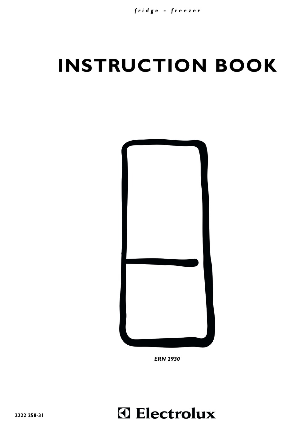 Electrolux Ern 2930 Instruction Book Pdf Download Manualslib