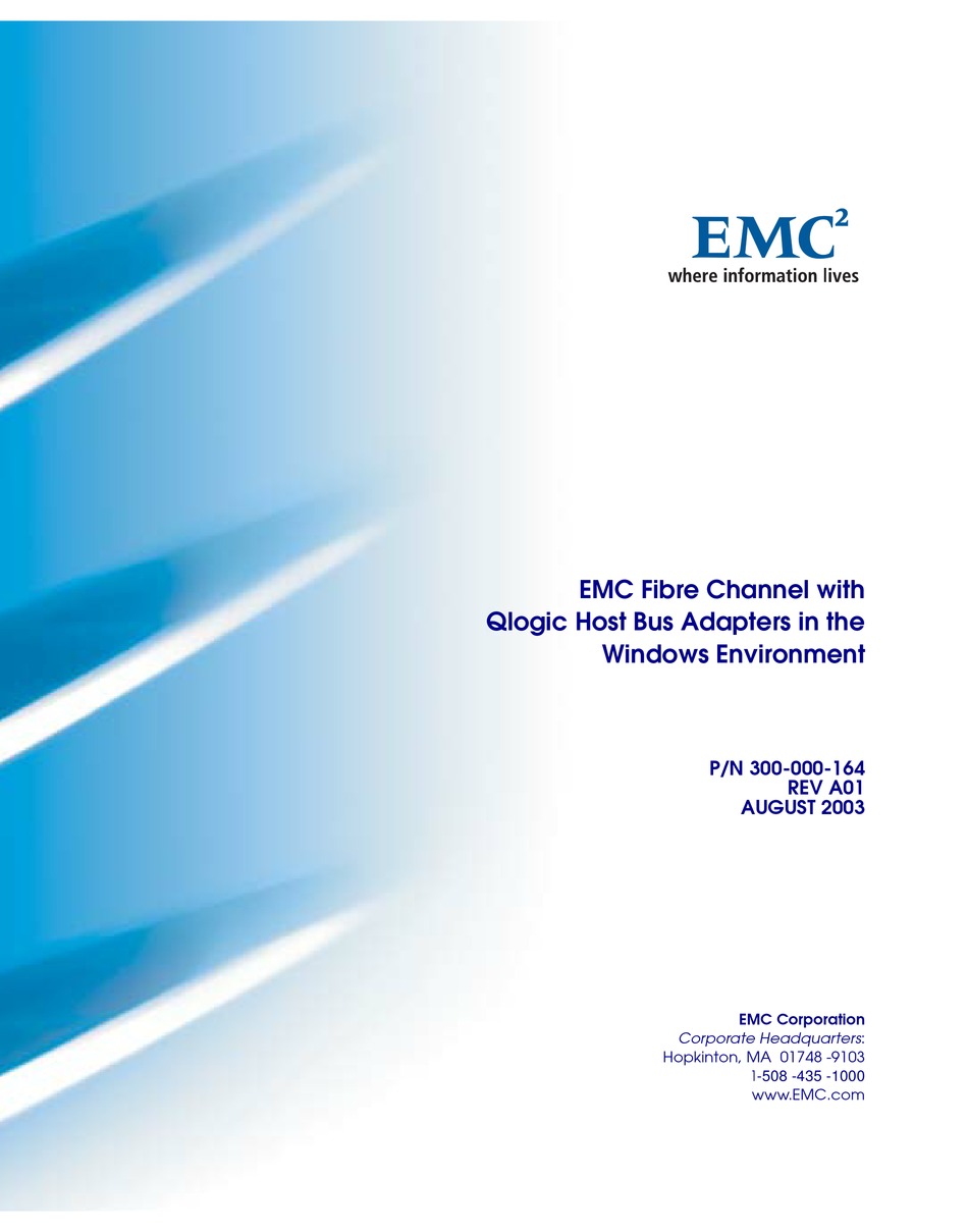 EMC QLOGIC QLA22XX USER MANUAL Pdf Download ManualsLib