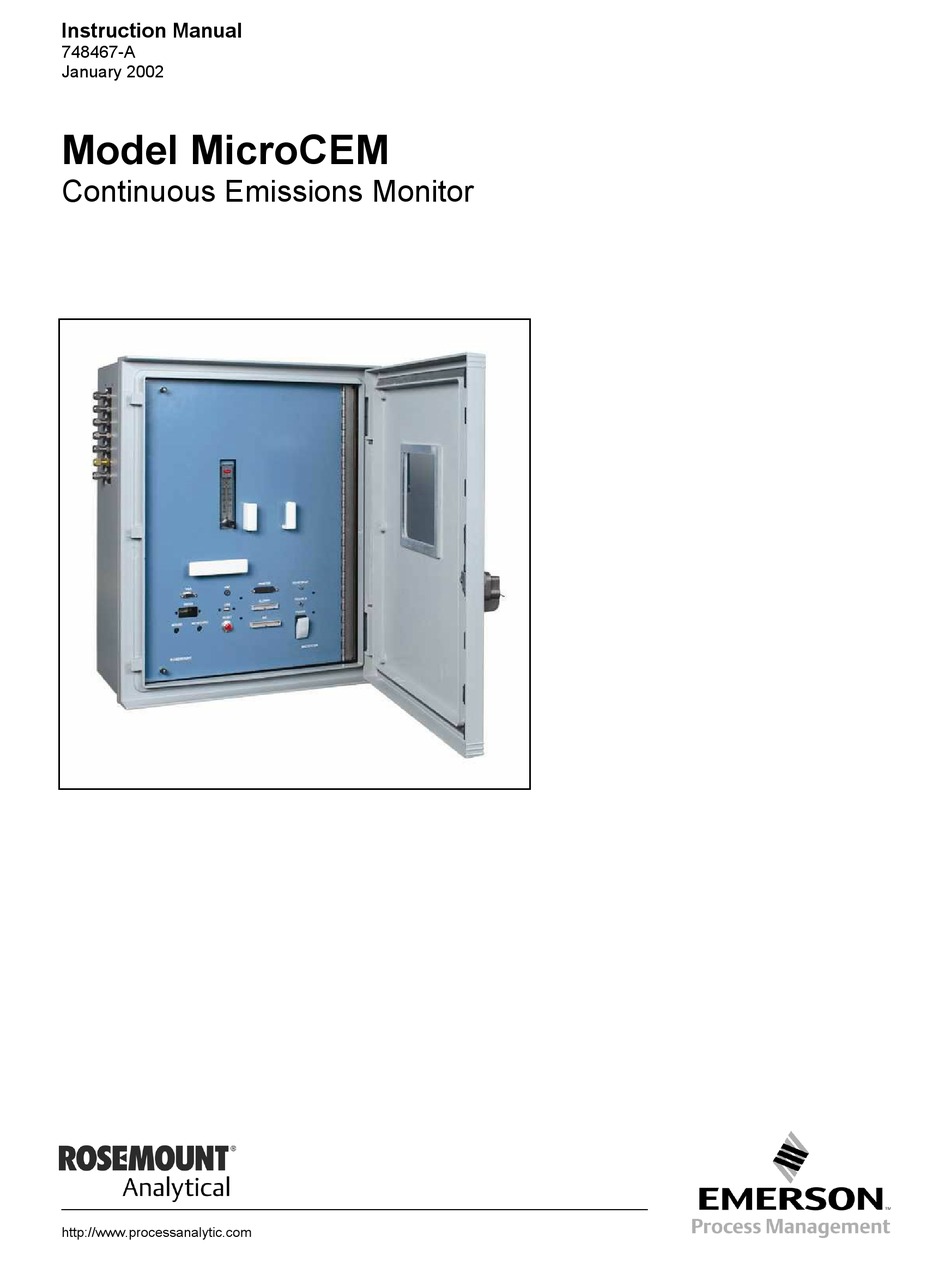 EMERSON MICROCEM INSTRUCTION MANUAL Pdf Download ManualsLib
