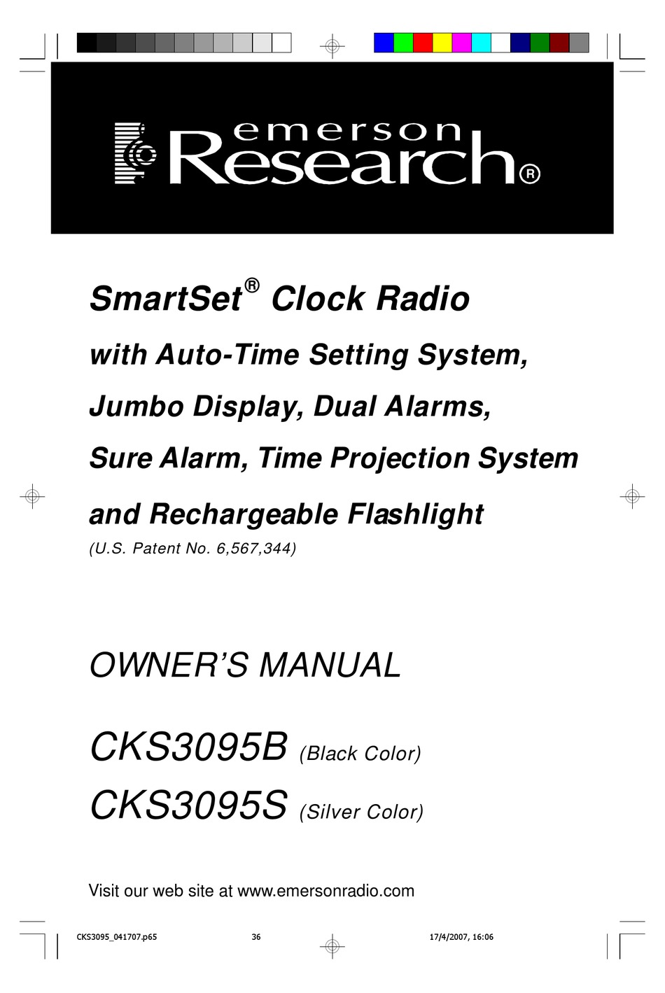 EMERSON RESEARCH SMARTSET CKS3095S OWNER'S MANUAL Pdf Download ManualsLib