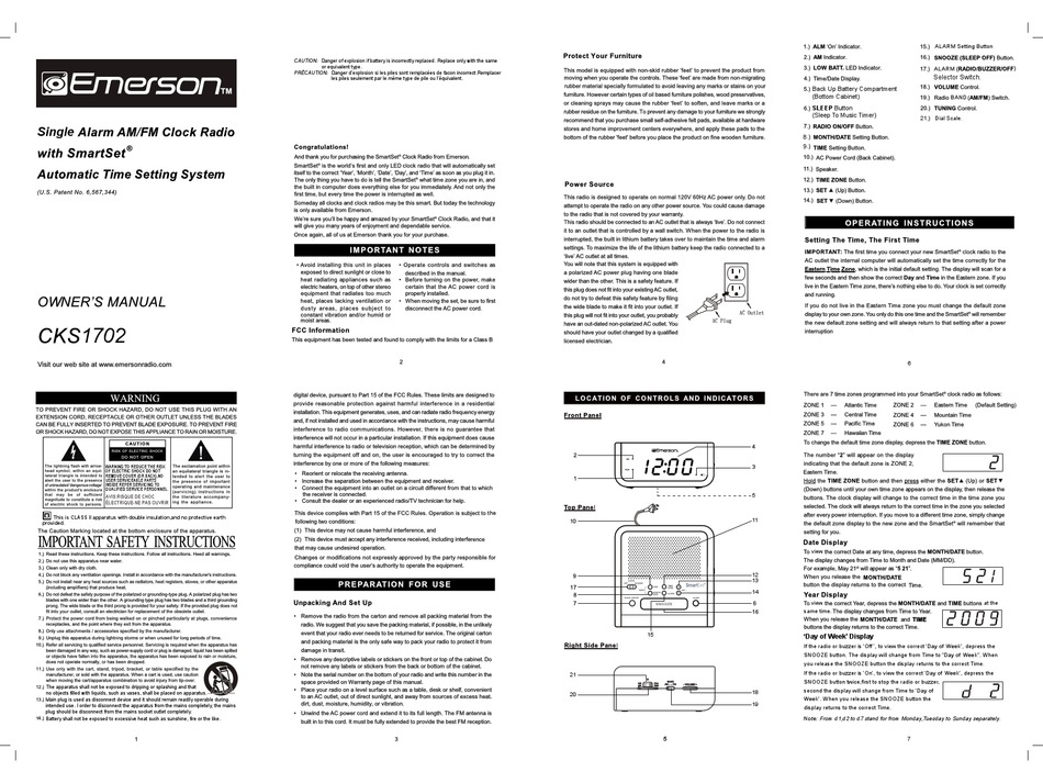 emerson smart set cks1507 manual pdf