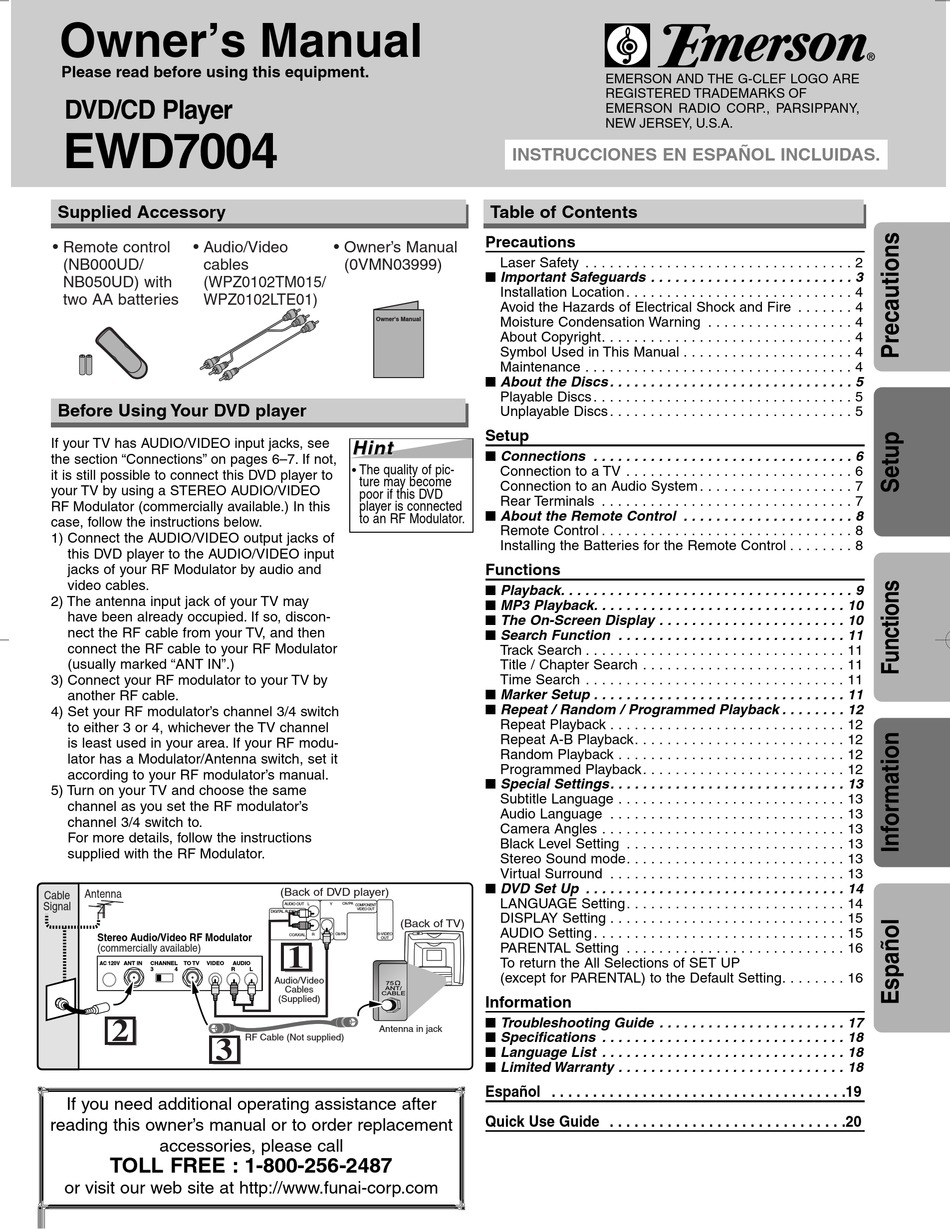 Emerson Pd6810 Owner's Manual