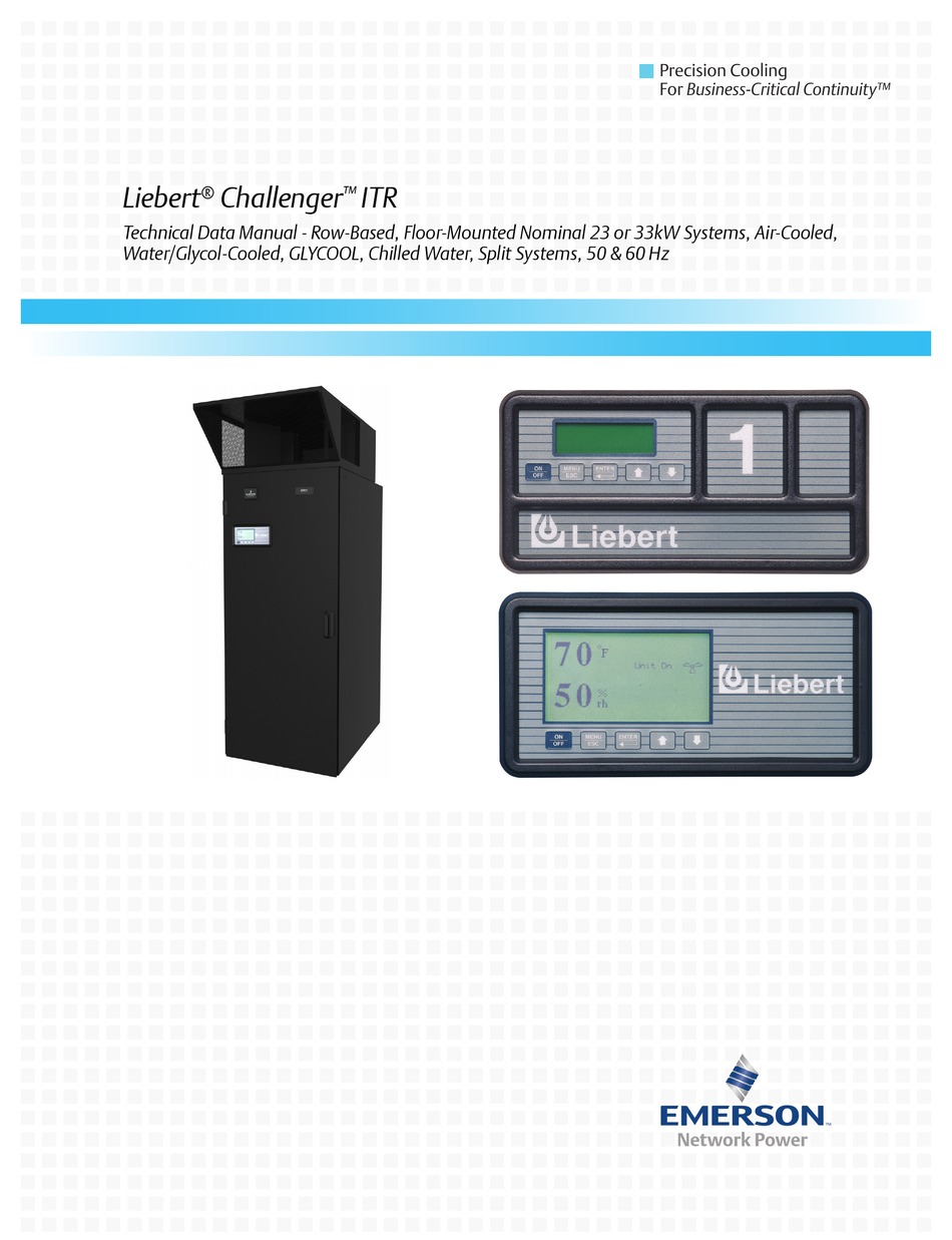 EMERSON LIEBERT CHALLENGER ITR TECHNICAL DATA MANUAL Pdf Download ...