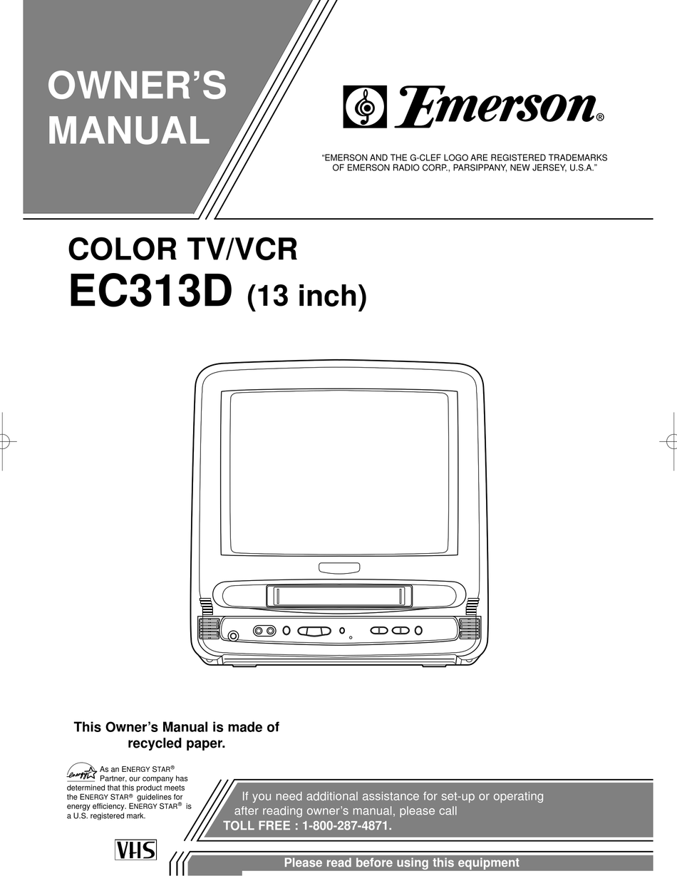 Emerson Ms3106 Owner's Manual