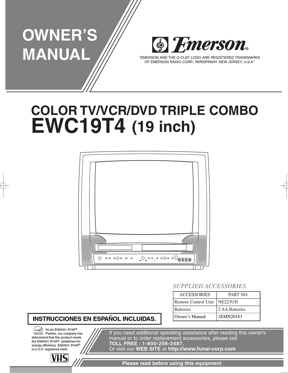 EMERSON EWC19T4 OWNER'S MANUAL Pdf Download | ManualsLib