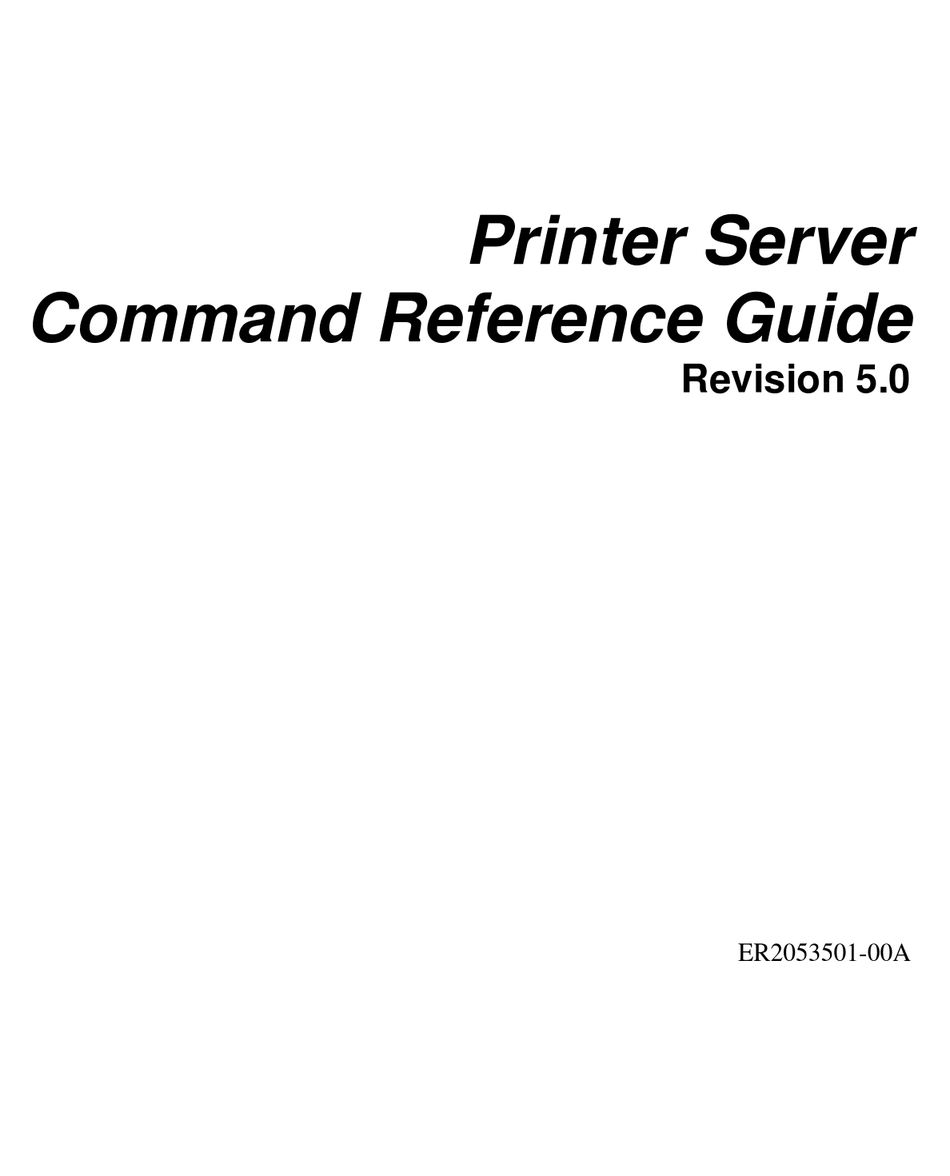 EMULEX PRINTER SERVER COMMAND REFERENCE MANUAL Pdf Download ManualsLib
