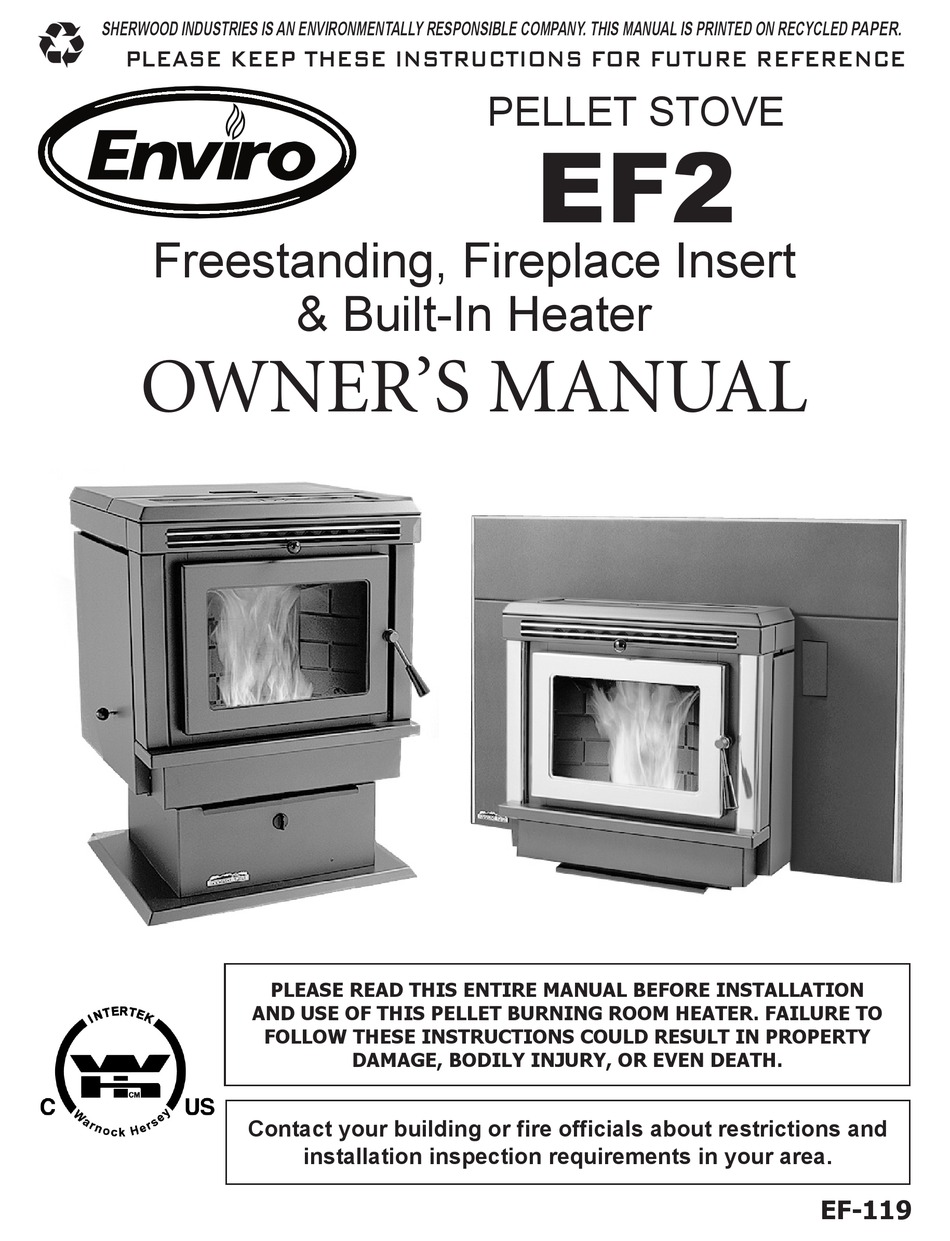 Enviro Ef2 Owner S Manual Pdf Download Manualslib