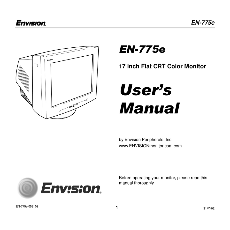 ENVISION EN-775E USER MANUAL Pdf Download | ManualsLib