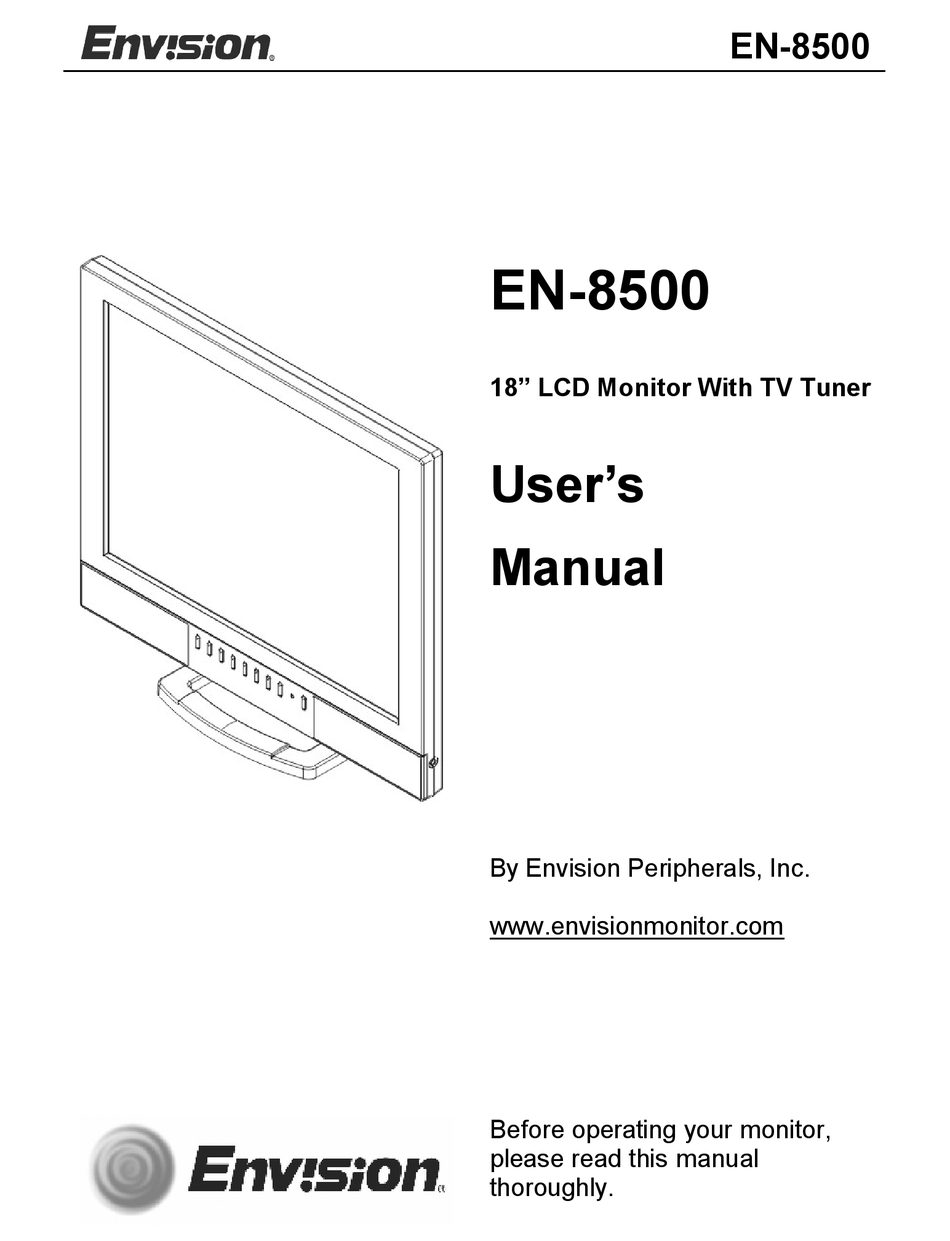 ENVISION EN-8500 USER MANUAL Pdf Download | ManualsLib