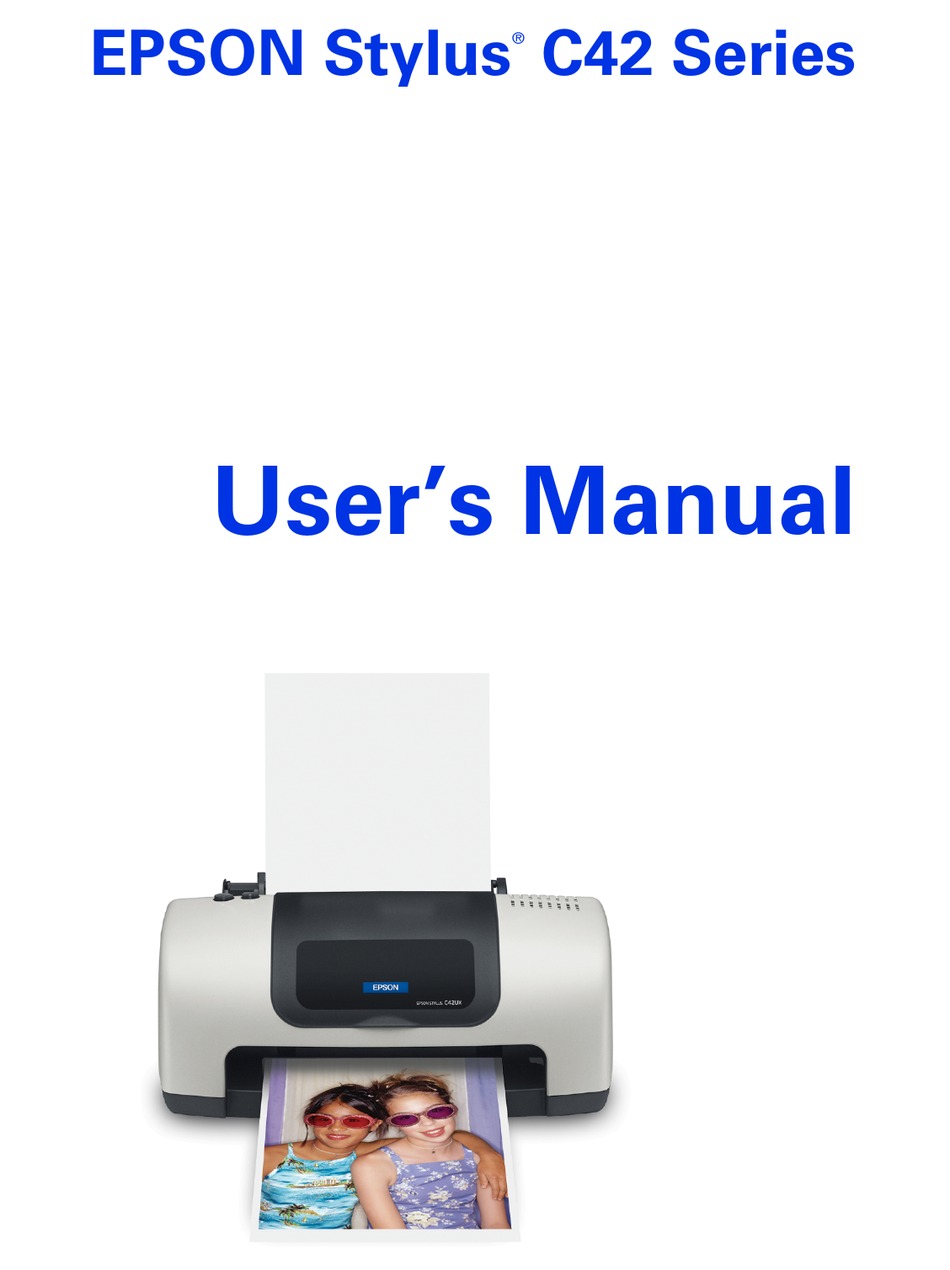 Epson Stylus C42 Series User Manual Pdf Download Manualslib