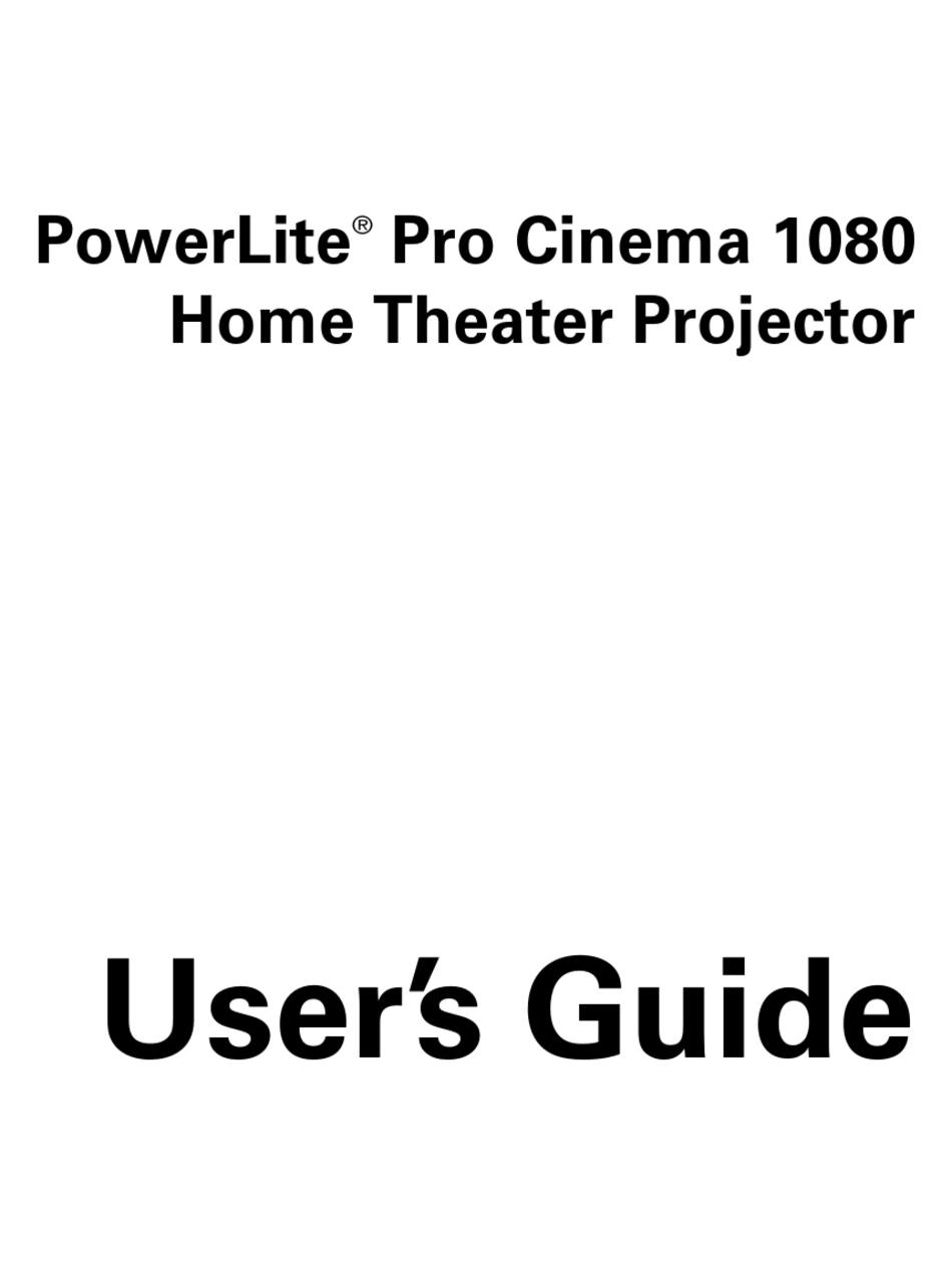 Epson powerlite home cinema 1080