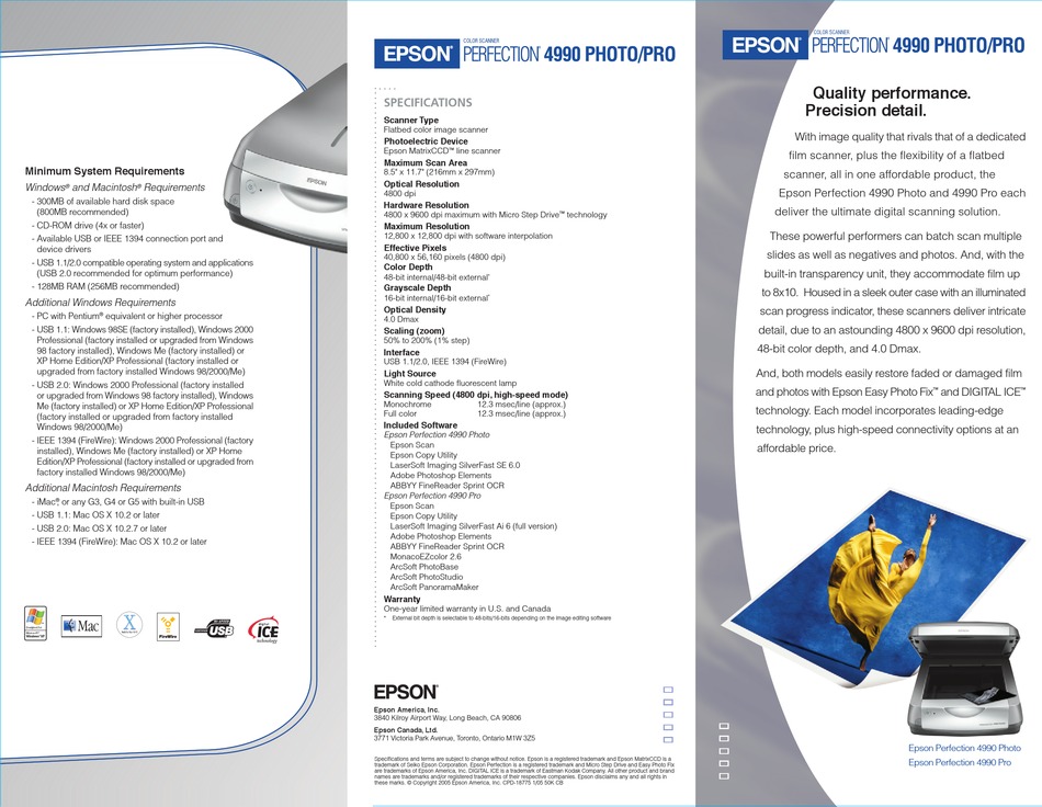 EPSON PERFECTION 4990 PHOTO BROCHURE Pdf Download ManualsLib