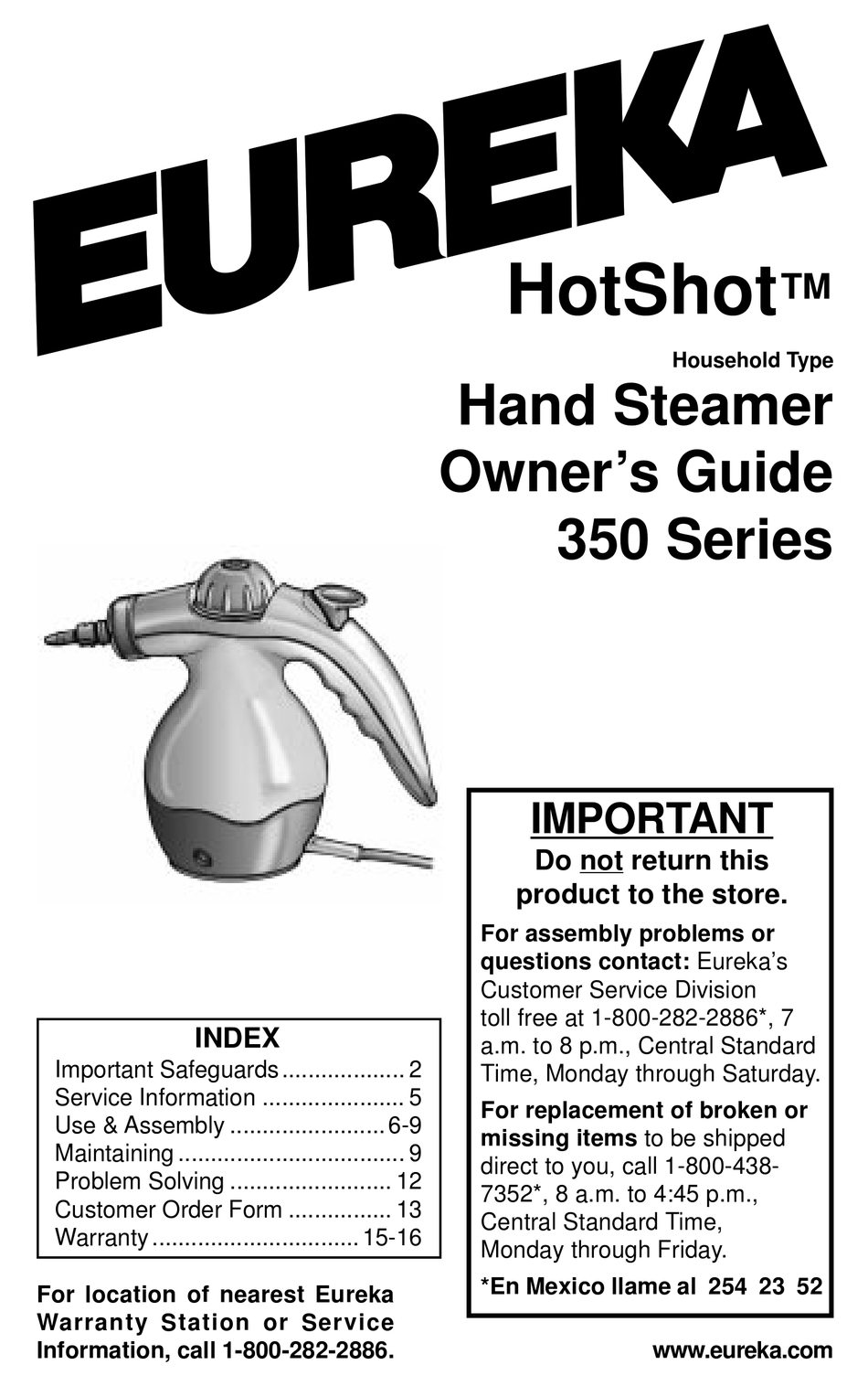 Free Sunbeam Hot Shot 6142 Instructions Manual PDF