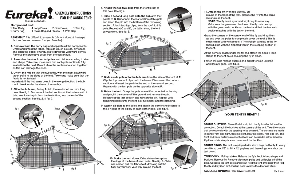 EUREKA CONDO ASSEMBLY INSTRUCTIONS Pdf Download ManualsLib