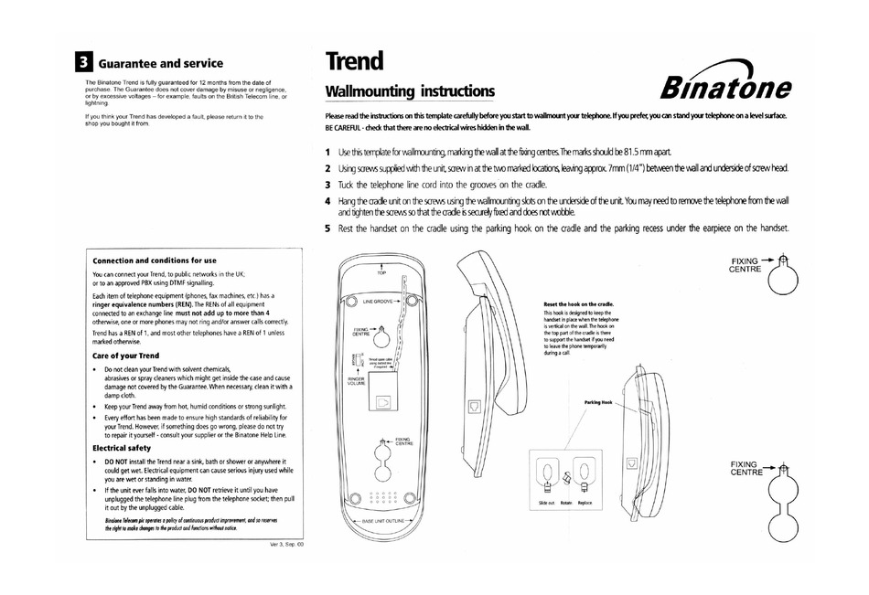 BINATONE TREND 0119 USER MANUAL Pdf Download | ManualsLib