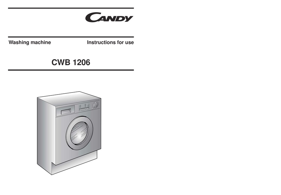 CANDY CWB 1206 INSTRUCTIONS FOR USE MANUAL Pdf Download | ManualsLib