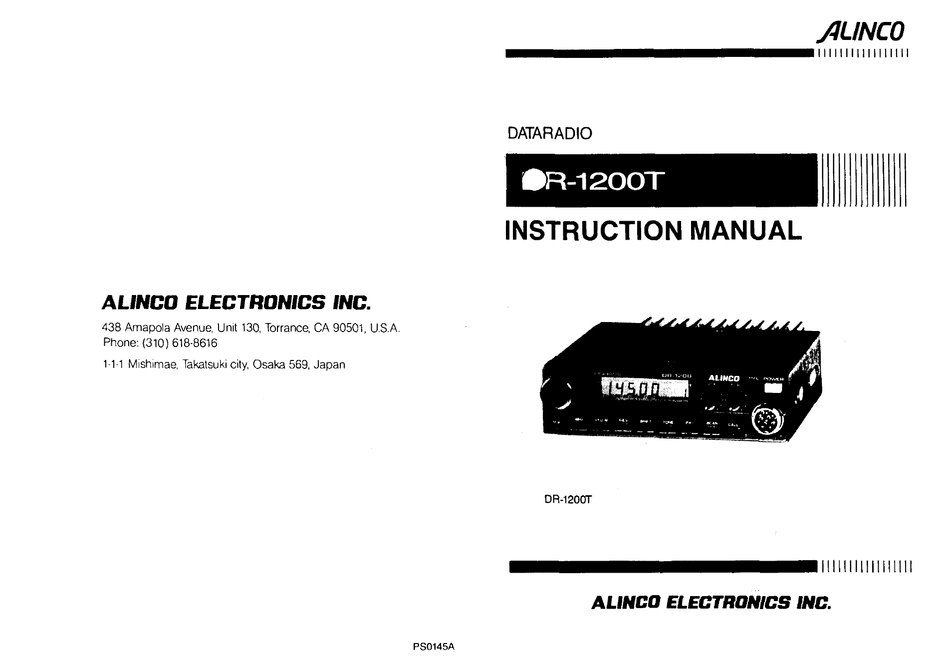 alinco dr 119t service manual