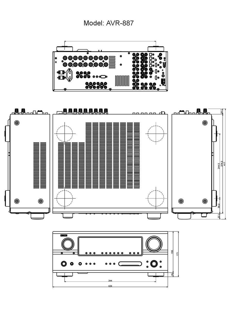 DENON AVR 887 AV RECEIVER DIMENSIONS Pdf Download ManualsLib