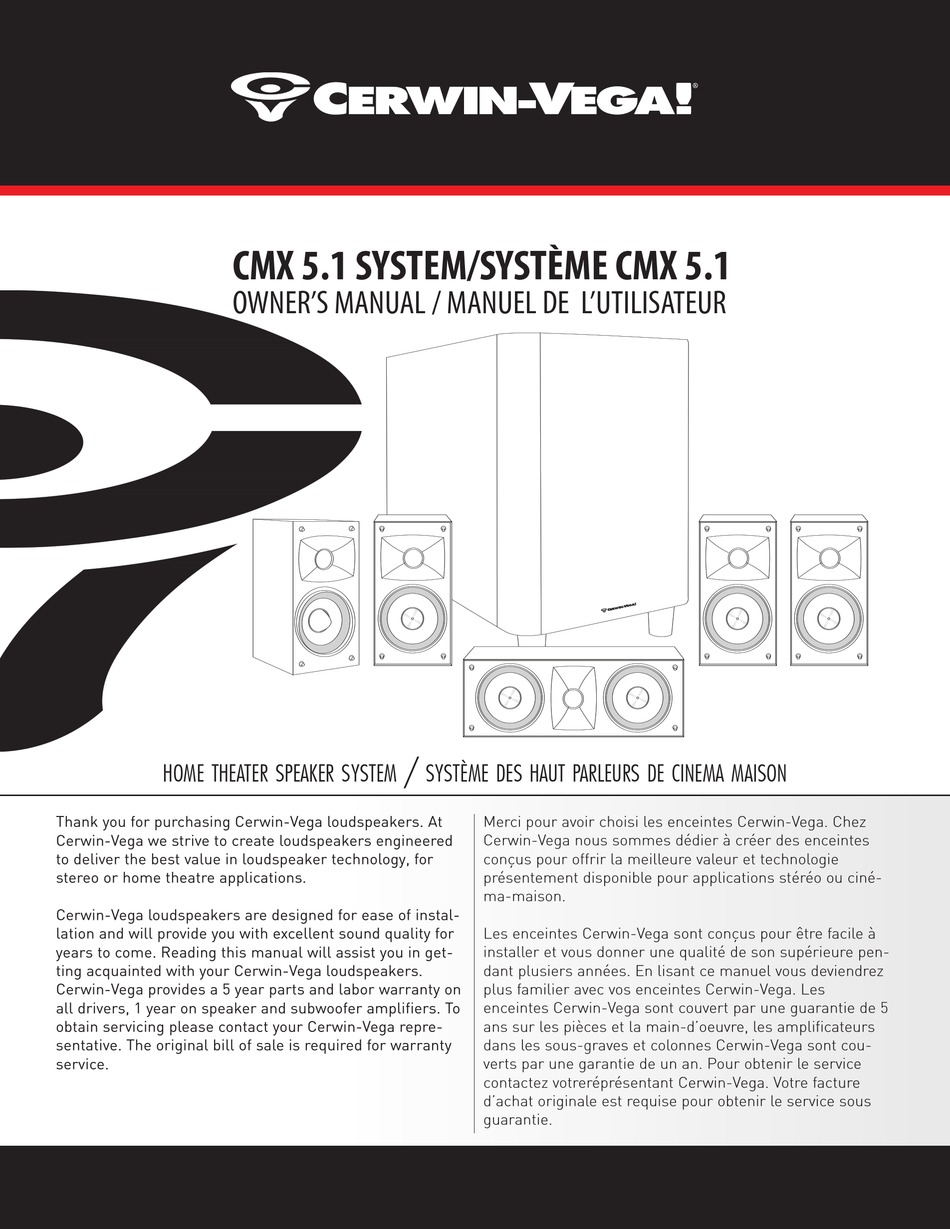 cerwin vega cmx5