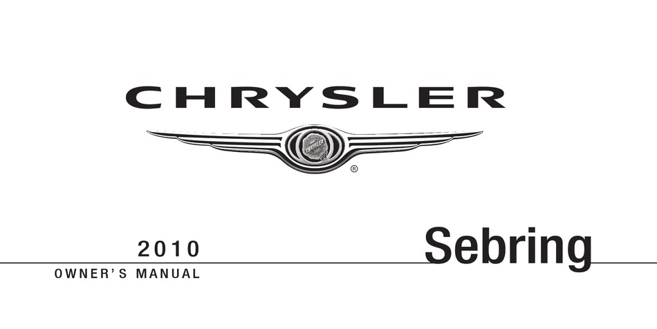 CHRYSLER SEBRING OWNER'S MANUAL Pdf Download | ManualsLib