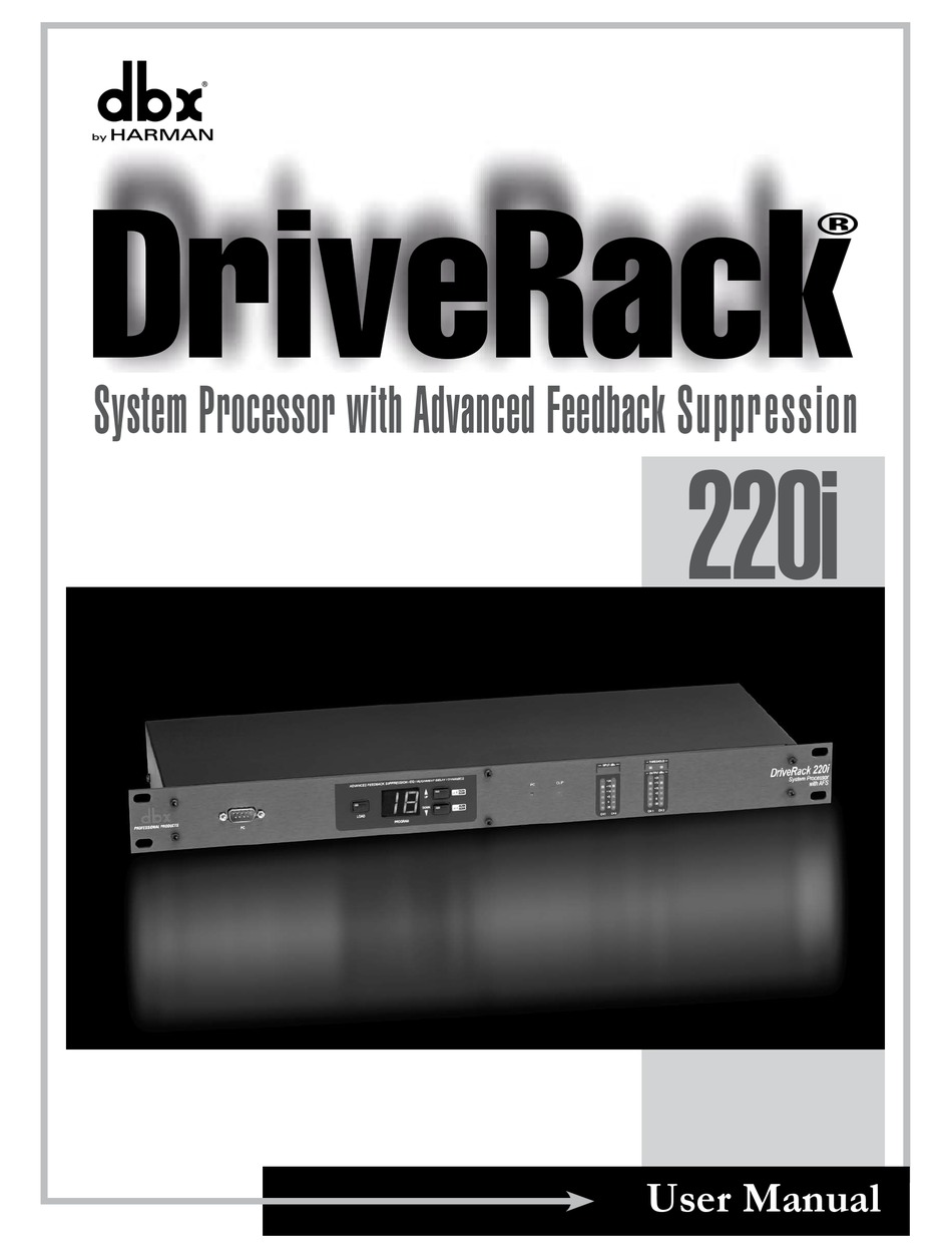 dbx driverack 260 user manual pdf