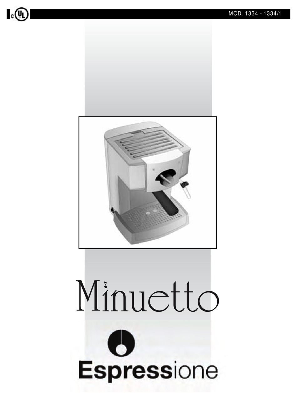 Espressione Minuetto Manual Pdf Download Manualslib Espressione Minuetto Manual Pdf Download Manualslib