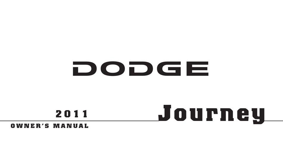 2013 dodge journey owner's manual