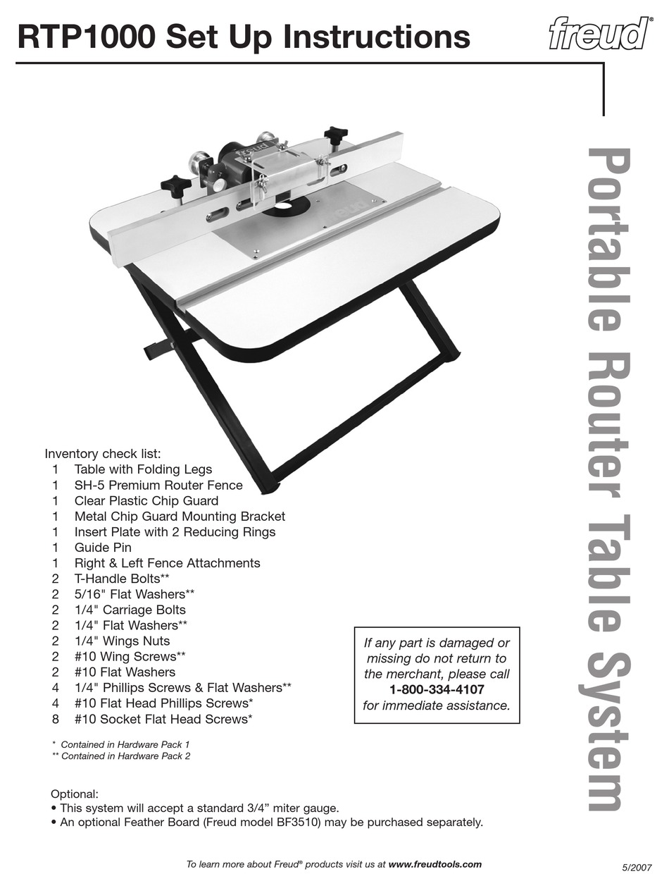 FREUD RTP1000 SET UP AND INSTRUCTIONS MANUAL Pdf Download ManualsLib
