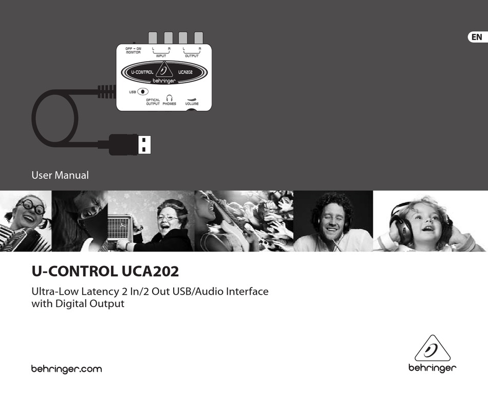 behringer uca202 audio interface manual