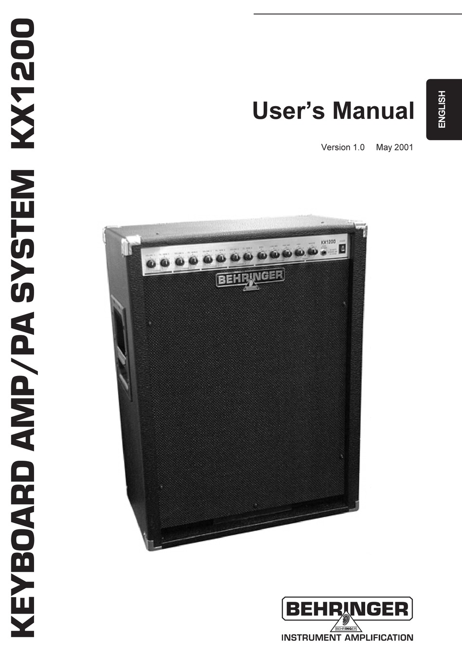 BEHRINGER KX1200 USER MANUAL Pdf Download ManualsLib