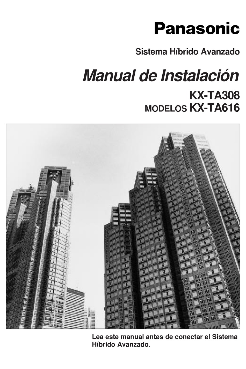 KX-ta308. Panasonic 308. Advanced Hybrid System KX-ta308.