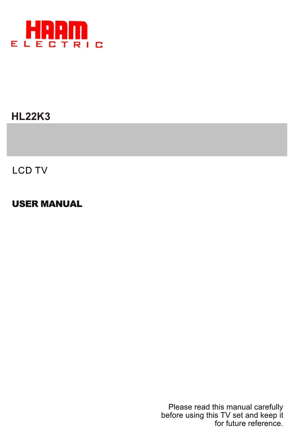 HAIER HL22K3 USER MANUAL Pdf Download | ManualsLib